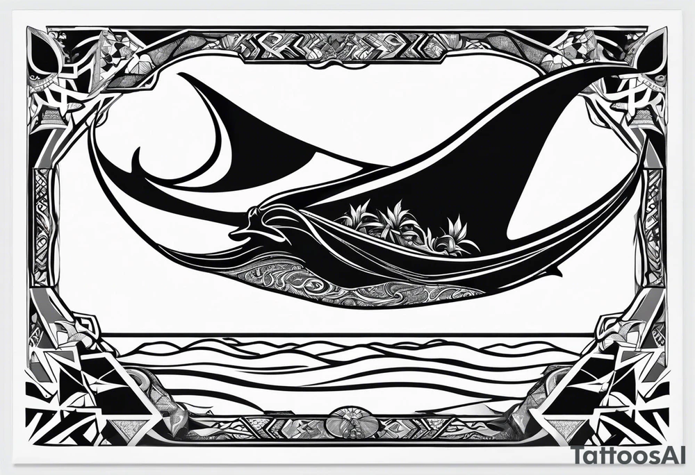 Manta ray neuticsl star tattoo idea