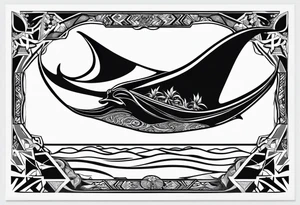 Manta ray neuticsl star tattoo idea