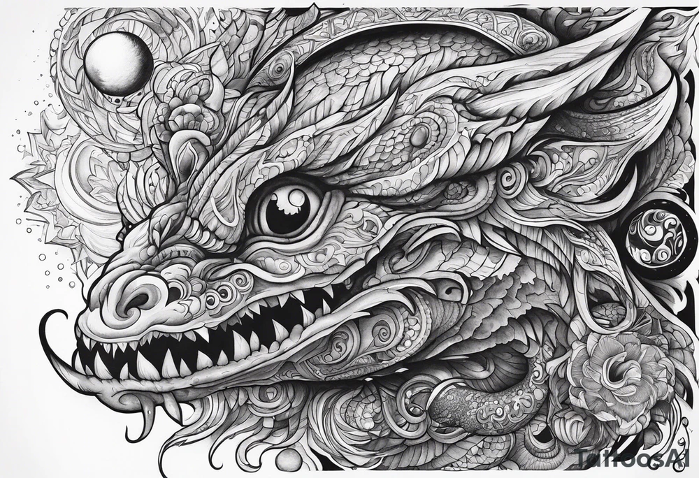 Space monster tattoo idea