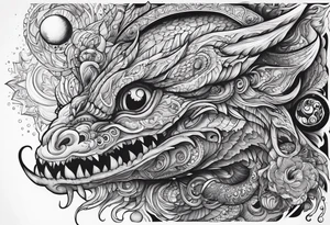 Space monster tattoo idea