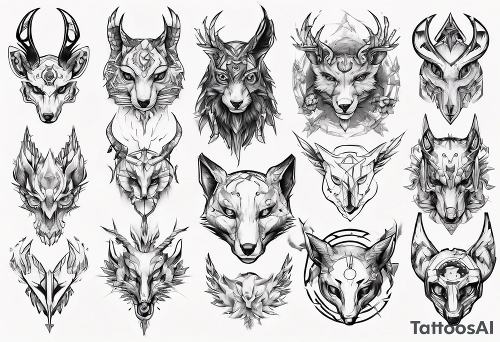 cybersigilism animals tattoo idea
