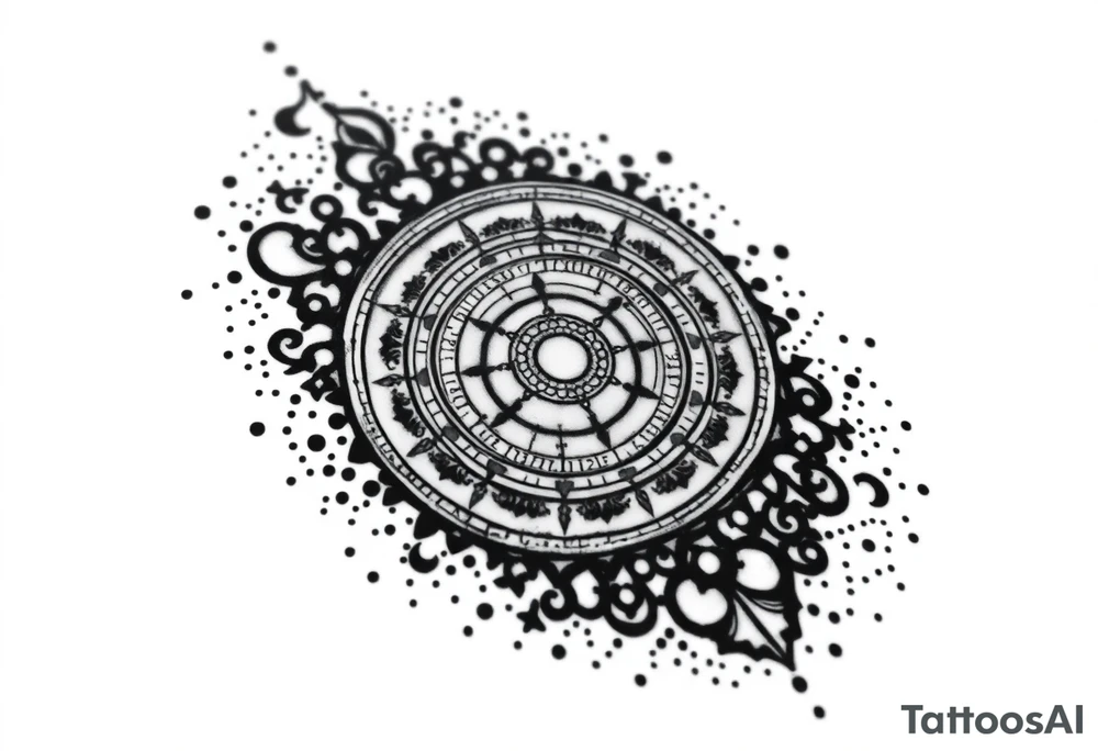 Sundial on the ground tattoo idea