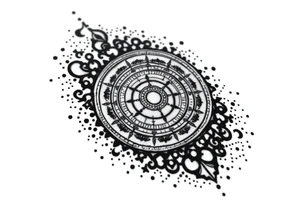 Sundial on the ground tattoo idea