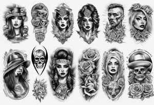 chicano style realistic full arm sleeve tattoo idea