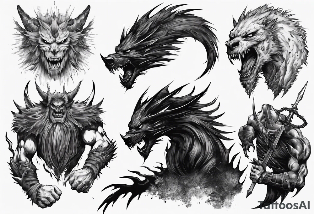 Berserk beast of darkness tattoo idea