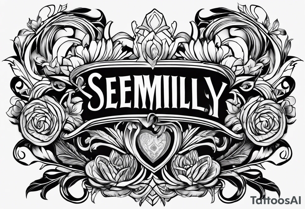 the name semilly written tattoo idea