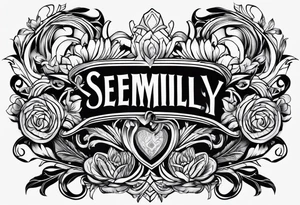 the name semilly written tattoo idea