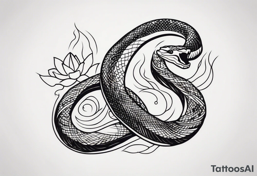 a snake tattoo idea