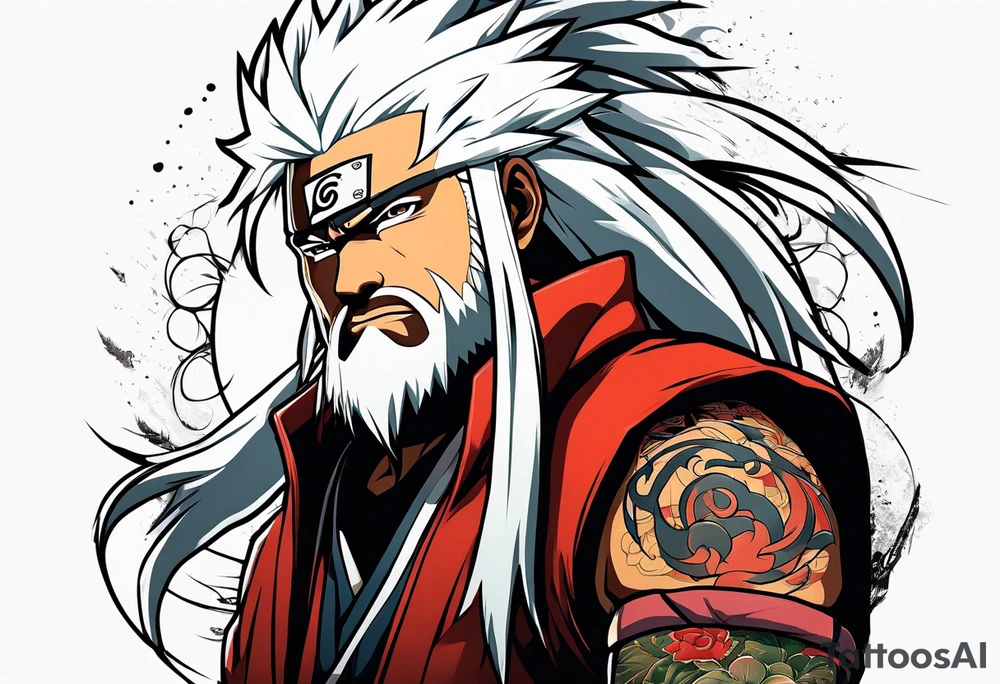 Sage mode jiraiya from the anime naruto tattoo idea