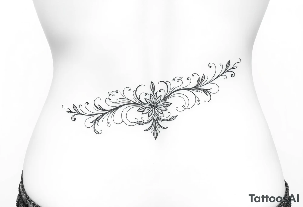 Side of abdominal line tattoo tattoo idea