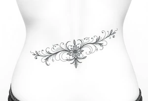 Side of abdominal line tattoo tattoo idea