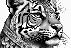 aztec jaguar chicano homage tattoo idea
