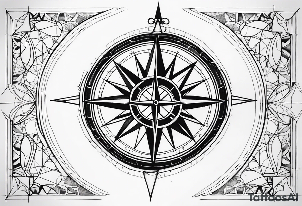 Prismatic compass tattoo idea
