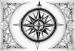 Prismatic compass tattoo idea