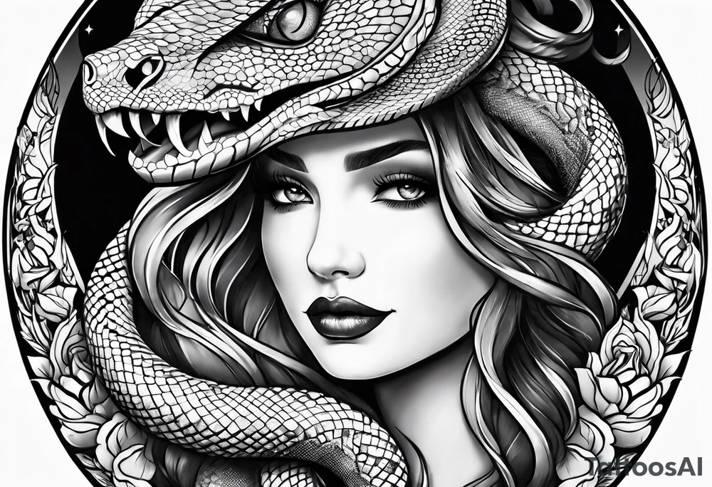 snake sleeve tattoo idea