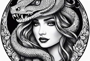 snake sleeve tattoo idea