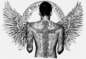 23rd Psalm back piece tattoo idea