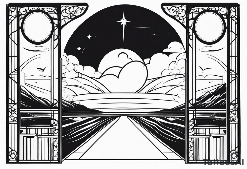 heaven gate vector tattoo idea