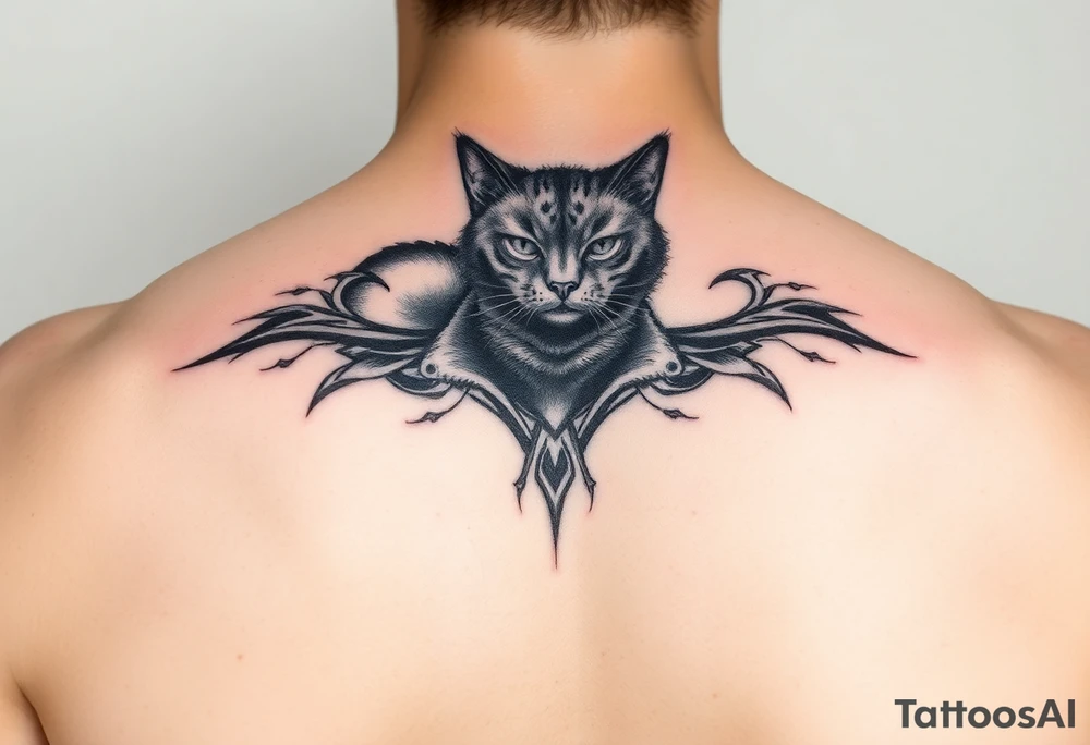 black cat tattoo idea