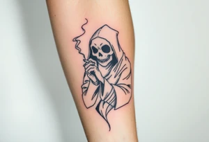 Ghost smoking tattoo idea