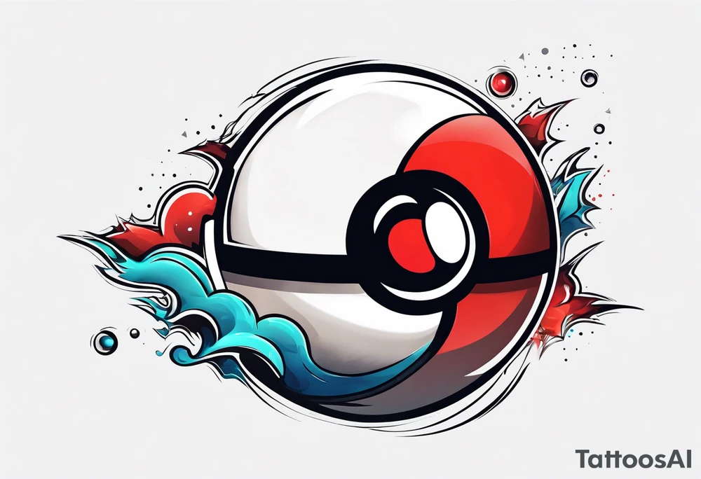 extremely simple pokeball tattoo tattoo idea