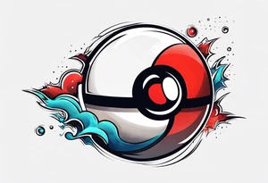 extremely simple pokeball tattoo tattoo idea