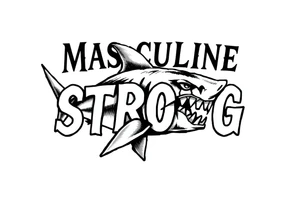 Masculine strong shark flowing tattoo idea