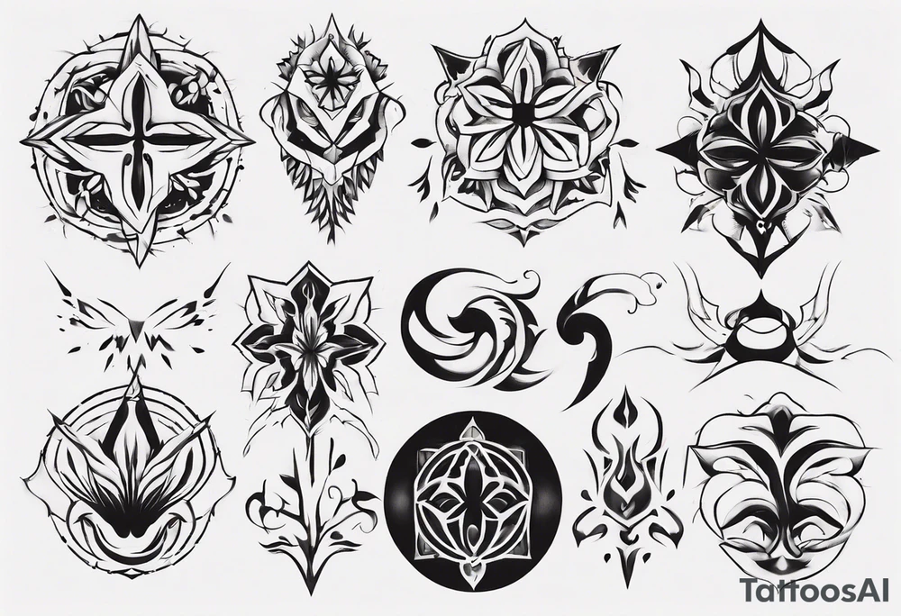 Minimalist Ornemental tattoo idea