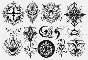 Minimalist Ornemental tattoo idea