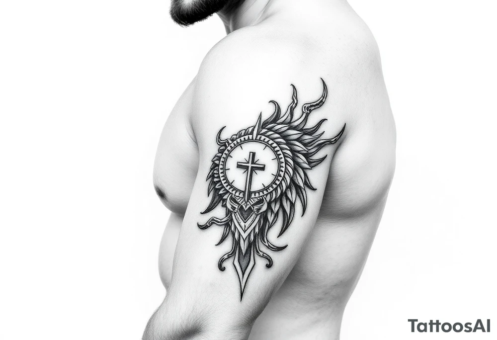 greek sleeve tattoo idea