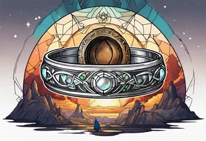 Star Wars, Warhammer 40K centered around the one Ring from Lord of the Rings tattoo idea