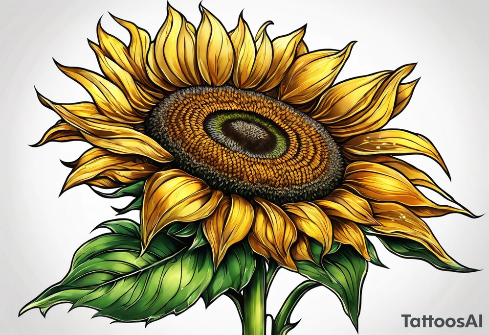 Sunflower for a male tattoo tattoo idea