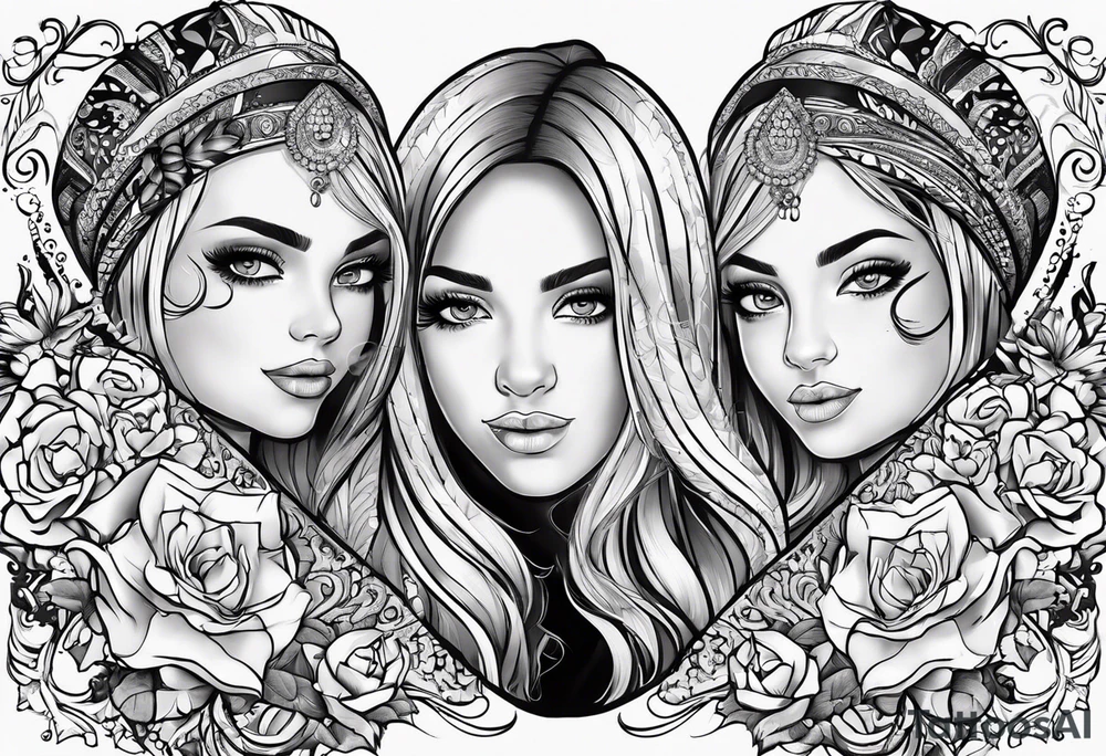 My four kids names Zoe, Tatum, Damian, Ramiro tattoo idea