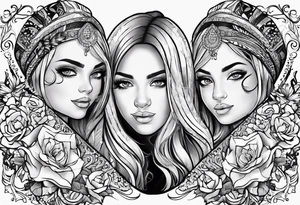 My four kids names Zoe, Tatum, Damian, Ramiro tattoo idea
