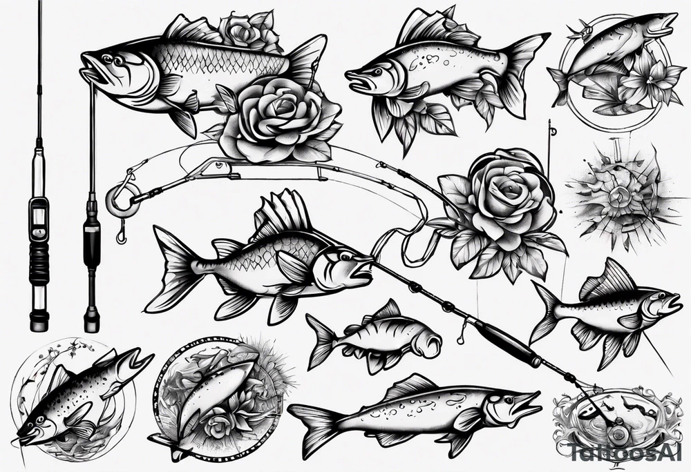 Fishing pole tattoo idea