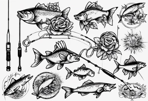 Fishing pole tattoo idea
