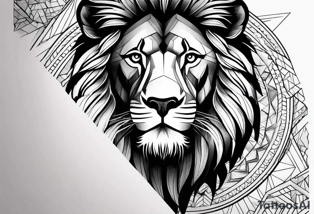 Sleeve tattoo lion tattoo idea