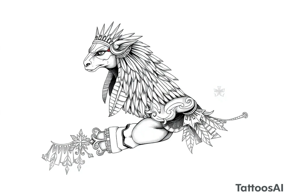 Egyptian theme . Add more elements. I have Egyptian symbols also so I want to connect them tattoo idea