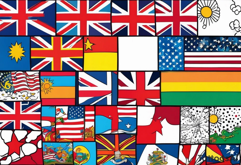 flags tattoo idea