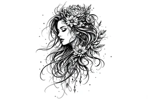 Reincarnation,beautiful girl long fore arm tattoo idea