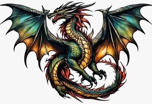 Tear skin dragon tattoo idea