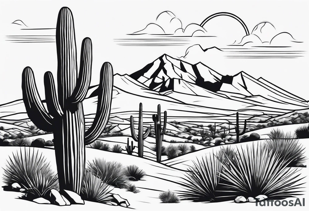 small minimalistic arizona desert with mountains tattoo idea small minimalistic arizona desert with mountains tattoo idea