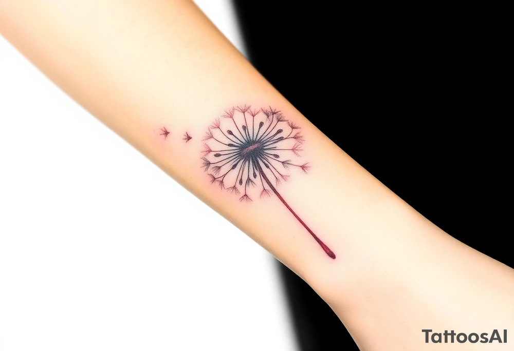 Dandelion real 
with shadows tattoo idea