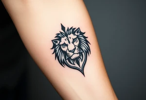 Fancy style "leo"  birth
 sign lion tattoo idea
