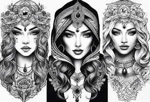 three person side by side. Daughter on the left, mother in the middle, grandmother on the right. greater age difference tattoo idea
