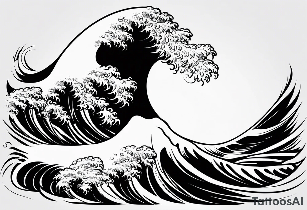 Wave, baby, angel tattoo idea