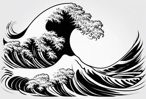 Wave, baby, angel tattoo idea