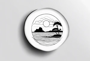 Amicizia estate spiaggia appuntamento piccolo tattoo idea