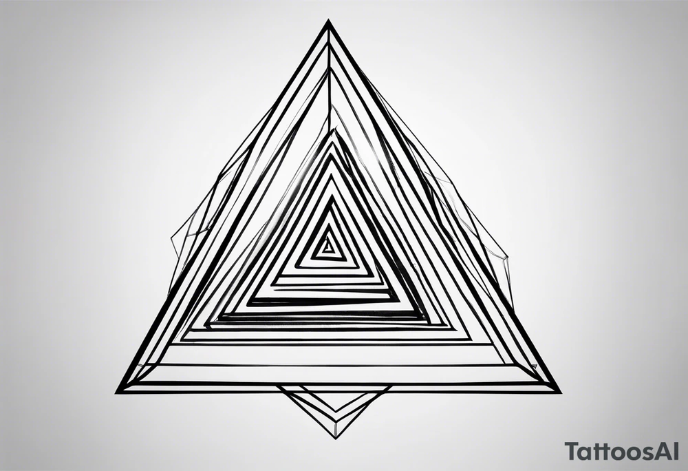 A triangle with nothing inside of it very simple, just 5 lines tattoo idea