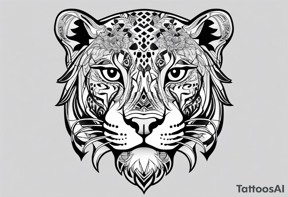 Jaguar head tattoo idea